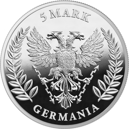 Germania 2020 5 Mark  Germania Proof 1 Oz 999.9 Silver Proof Coin