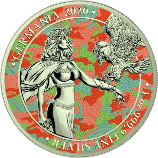 Germania 2020 5 Mark Camouflage Edition - Apennines 1 Oz Silver Coin