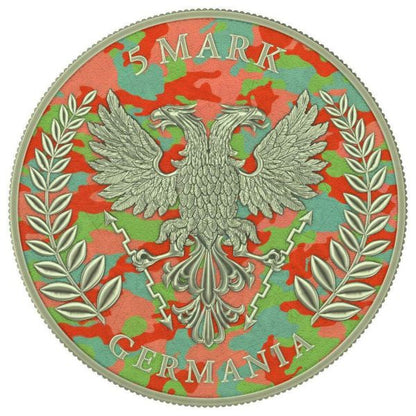 Germania 2020 5 Mark Camouflage Edition - Apennines 1 Oz Silver Coin