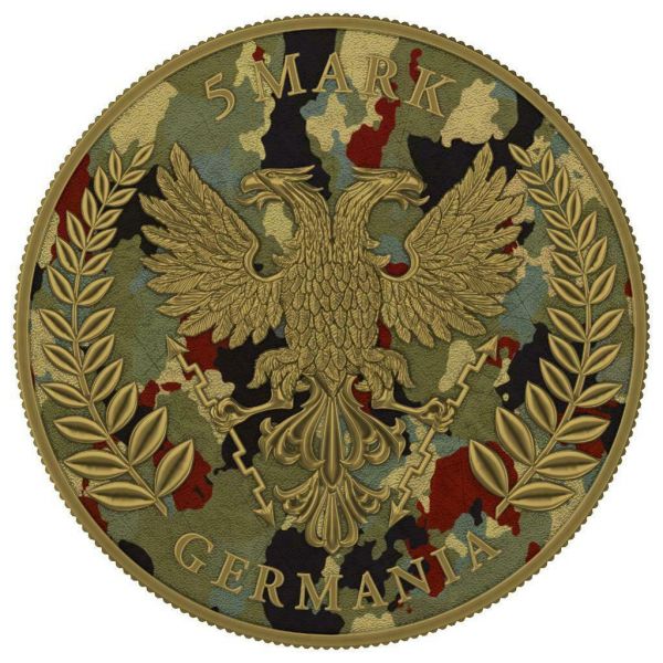Germania 2020 5 Mark Camouflage Edition - Stalingrad 1 Oz Silver Coin