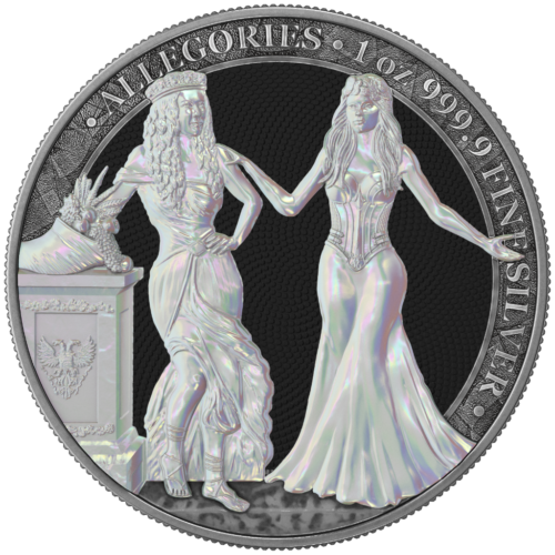 Germania 2020 5 Mark -Italia & Germania - Holo - 1 Oz Silver Coin