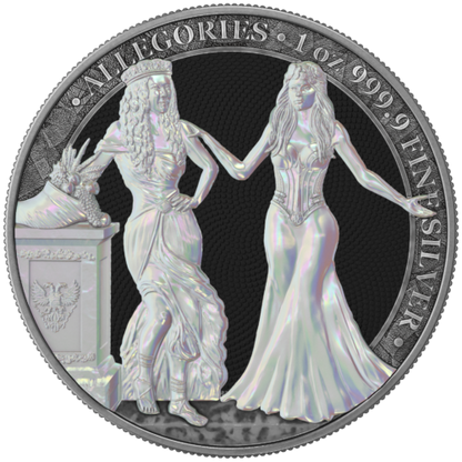 Germania 2020 5 Mark -Italia & Germania - Holo - 1 Oz Silver Coin