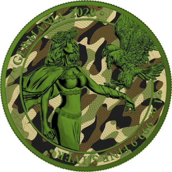 Germania 2020 5 Mark Camouflage Edition - Katyn' 1 Oz Silver Coin