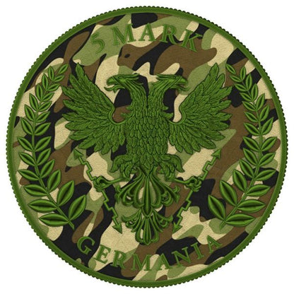 Germania 2020 5 Mark Camouflage Edition - Katyn' 1 Oz Silver Coin