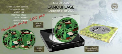 Germania 2020 5 Mark Camouflage Edition - Kursk 1 Oz Silver Coin