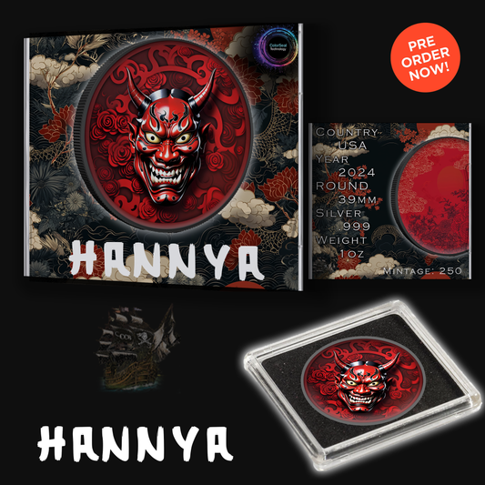 Intaglio 1oz .999 Silver Medal "Hannya"