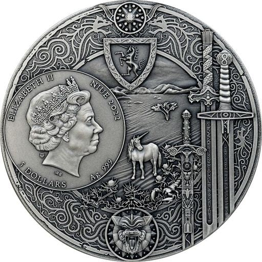 2024 Niue The Witcher Book Series: Time of Contempt  2 oz Silver Coin