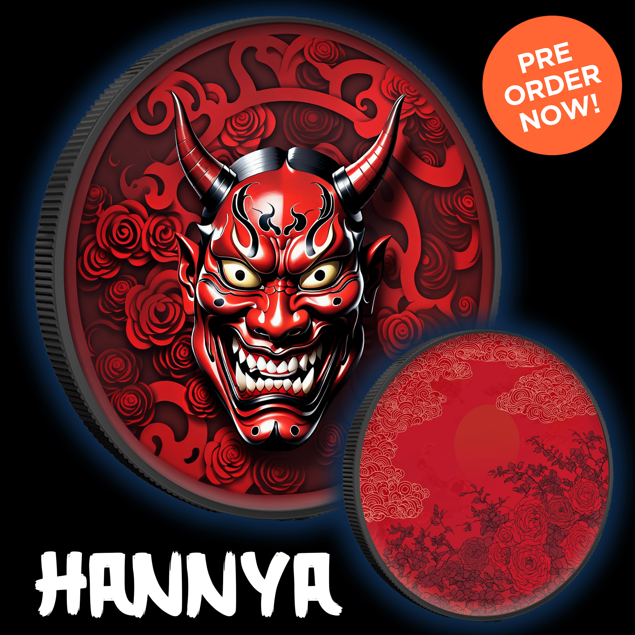 Intaglio 1oz .999 Silver Medal "Hannya" - Captain’s Chest Bullion