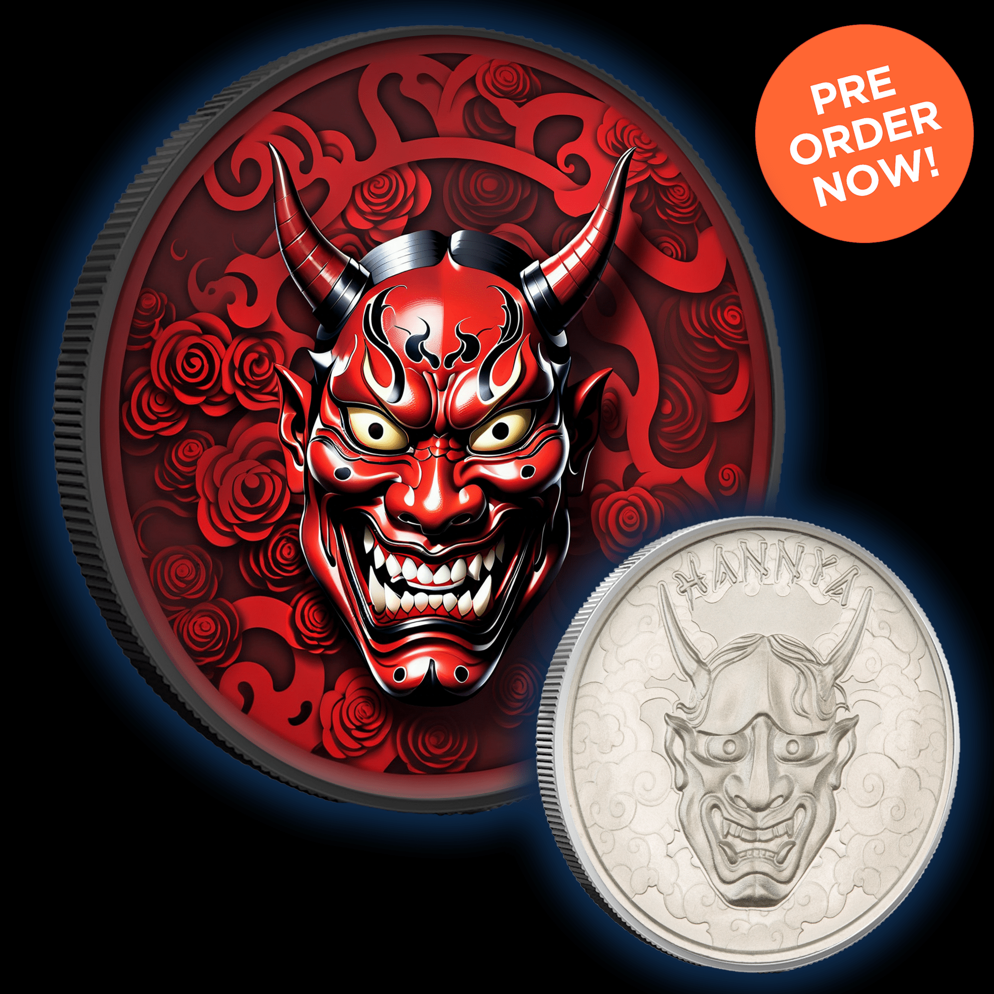 Intaglio 1oz .999 Silver Medal "Hannya" - Captain’s Chest Bullion
