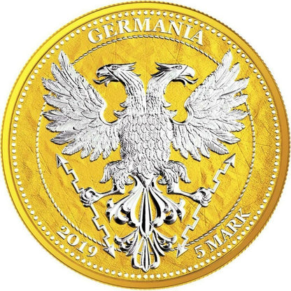Germania 2019 5 Mark Oak Leaf  12 Months Series  July 1 Oz Silver Coin