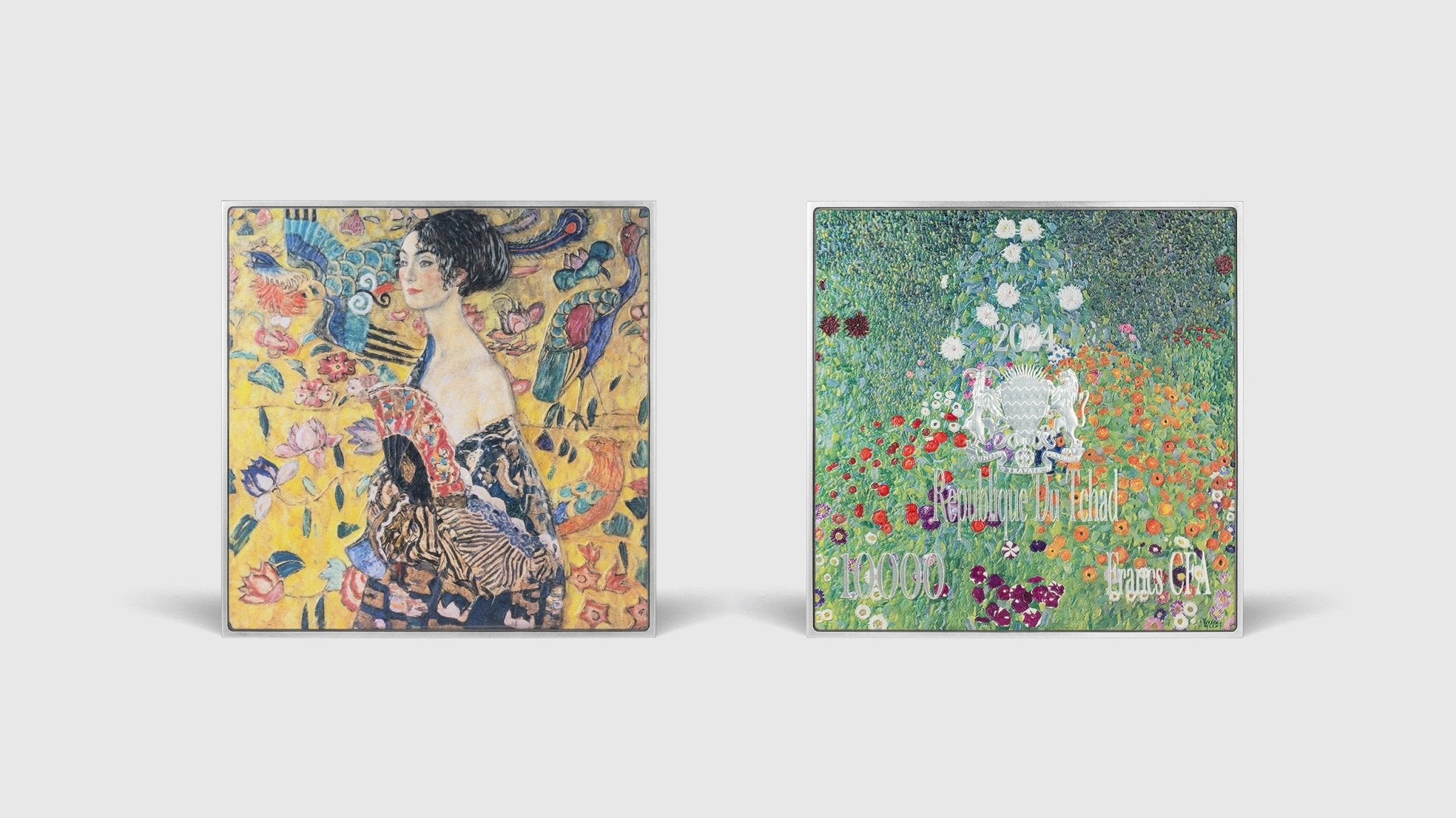 Lady with Fan by Gustav Klimt 1917 2.5 oz Silver Coin – Antiqued Finish - Captain’s Chest Bullion