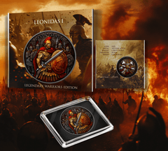 Legendary Warriors Leonidas Colorized 1oz .999 Silver Bullion Medal