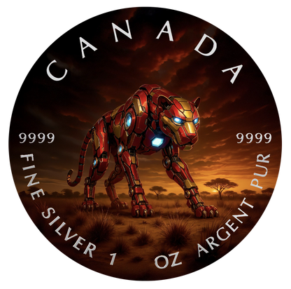 2025 Canada Maple Big Five Iron Leopard 1oz .9999 Silver