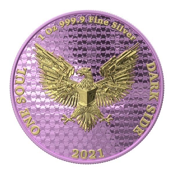 Dark Side 2021 One Soul THE LIBERATOR Pink 1 Oz Silver Proof Coin