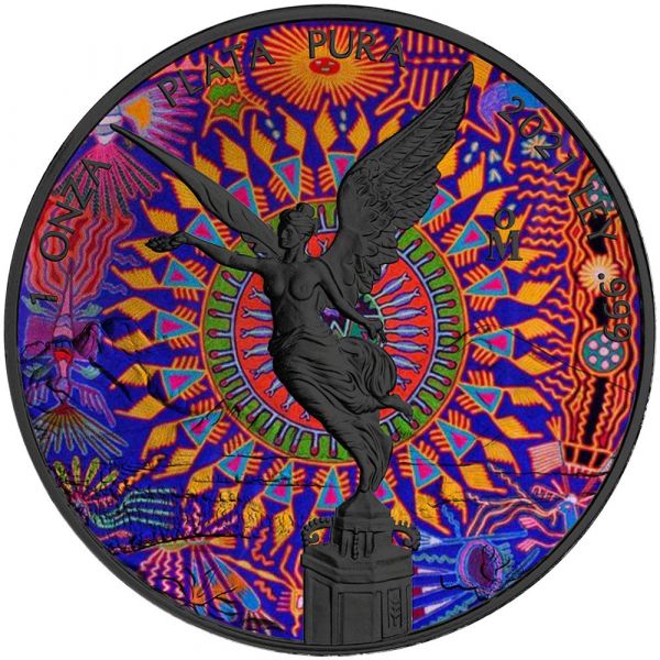 Mexican Libertad 2021 Huichol Art №2 1 Oz silver