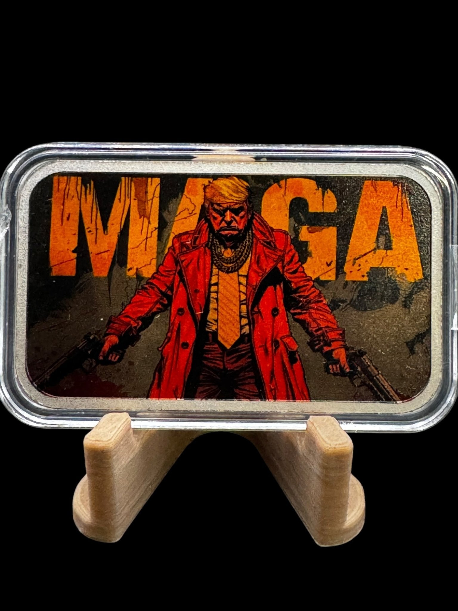 MAGA Trump .999 Silver Art Bar “Don Wick” - Captain’s Chest Bullion