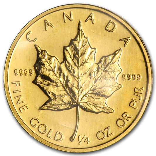 Random Year 1/4 oz Canada Maple Leaf .9999 Gold Coin