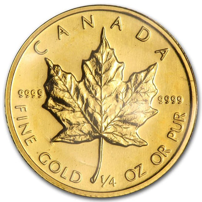 Random Year 1/4 oz Canada Maple Leaf .9999 Gold Coin