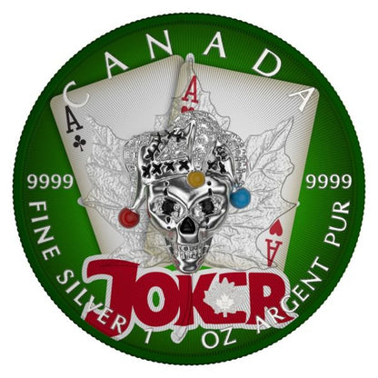 Canada 2021 5usd  Joker 1 Oz Silver Coin