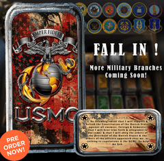 2024 1oz Colorized .999 Silver Art Bar USMC Marine Bar