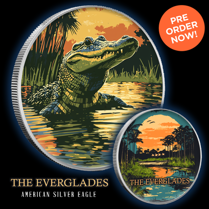 2024 Silver Eagle Everglades National Park .999 Silver 1oz Coin Colorized