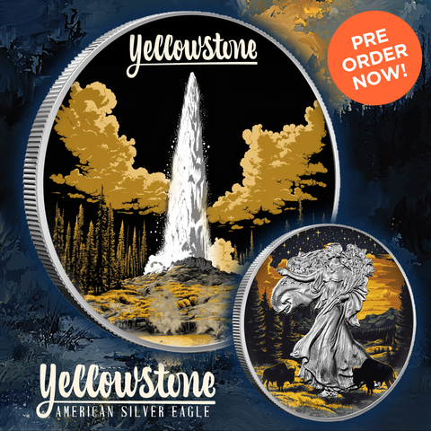 2024 Silver Eagle Yellowstone National Park Edition .999 Silver Coin