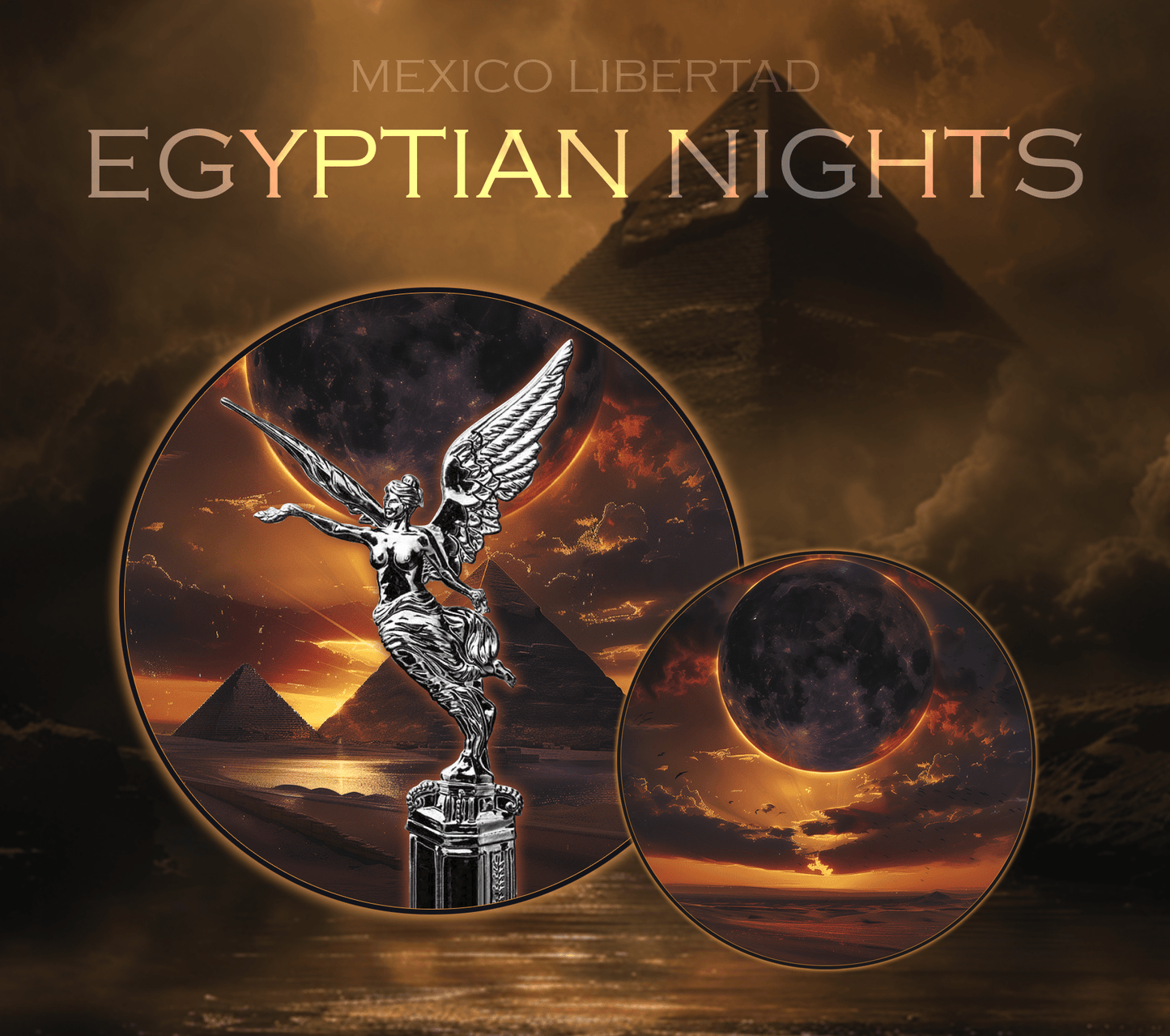 2024 Libertad .999 Silver Colorized Egyptian Nights Coin