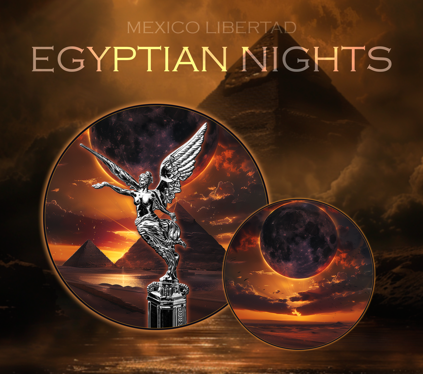 2024 Libertad .999 Silver Colorized Egyptian Nights Coin