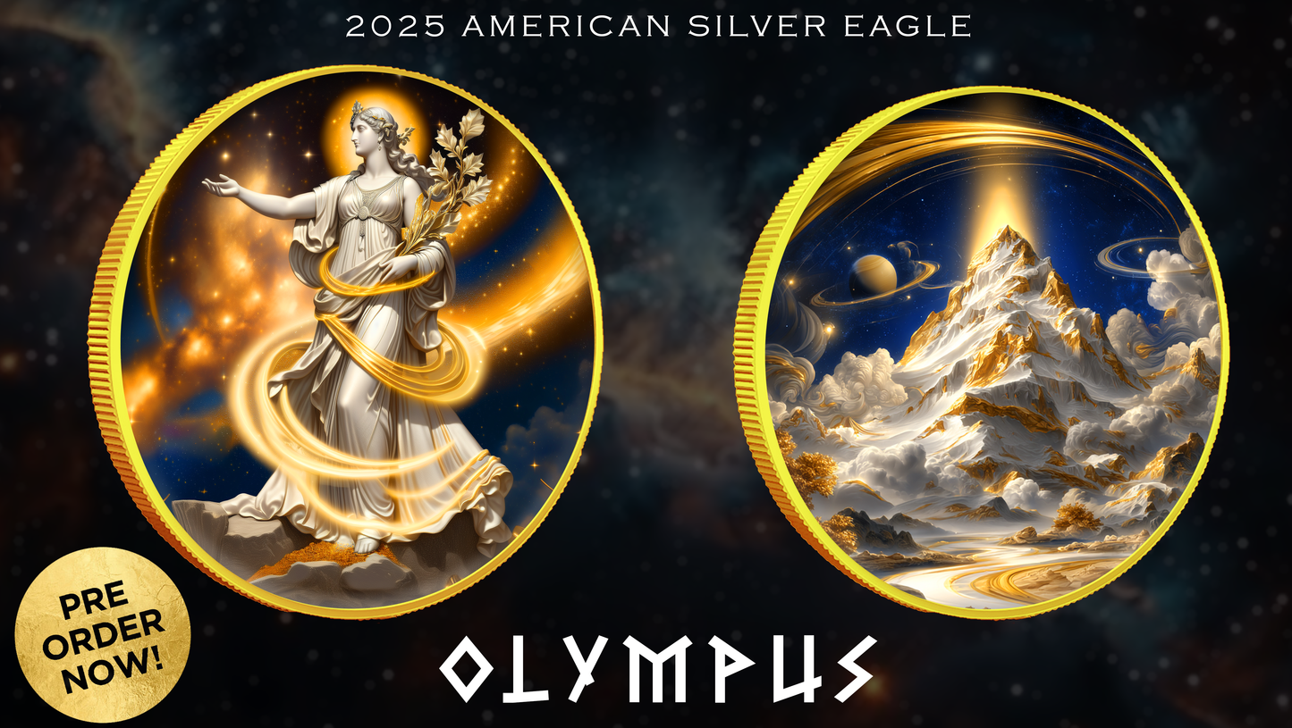 2025 Silver Eagle Olympus Edition 1oz .999 Colorized Silver Coin