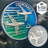 2025 Intaglio Colorized 1 oz Chemtrails Conspiracy Theories Series Medal