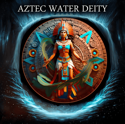 2024 1oz Colorized Aztec Shadows Water Deity Chalchiuhtlicue Bullion Round Presale