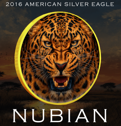2025 Silver Eagle "Nubian" 1oz Colorized .999 Silver Coin
