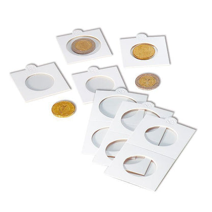 MATRIX Coin Holders 2x2", self-adhesive, white, pack of 25 or 100