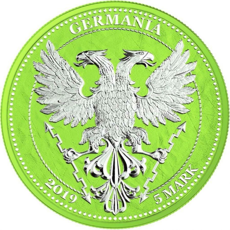 Germania 2019 5 Mark Oak Leaf  12 Months Series May 1 Oz Silver Coin