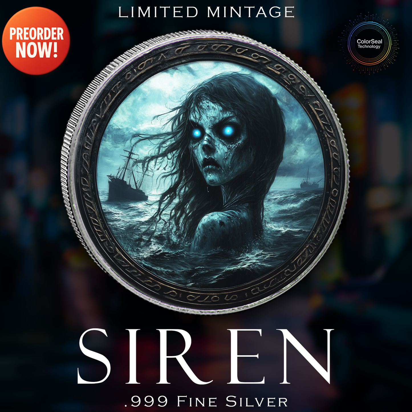 2024 Silver Eagle "The Siren" 1oz Colorized .999 Silver Coin