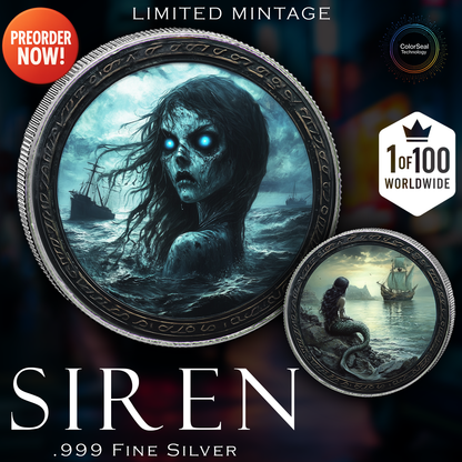 2024 Silver Eagle "The Siren" 1oz Colorized .999 Silver Coin