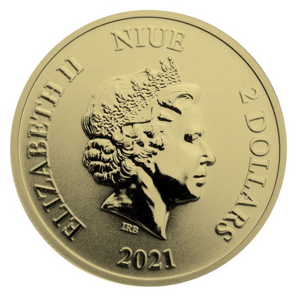 Niue Islands 2021 2 $ Disney - Mickey & Goofy Beach 1 Oz Silver Coin