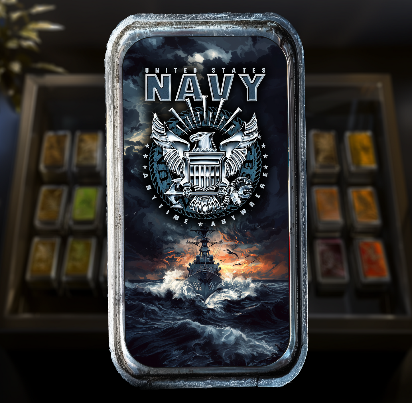 2025 Colorized Art Bar U.S. Navy 1oz .999 Silver Bar