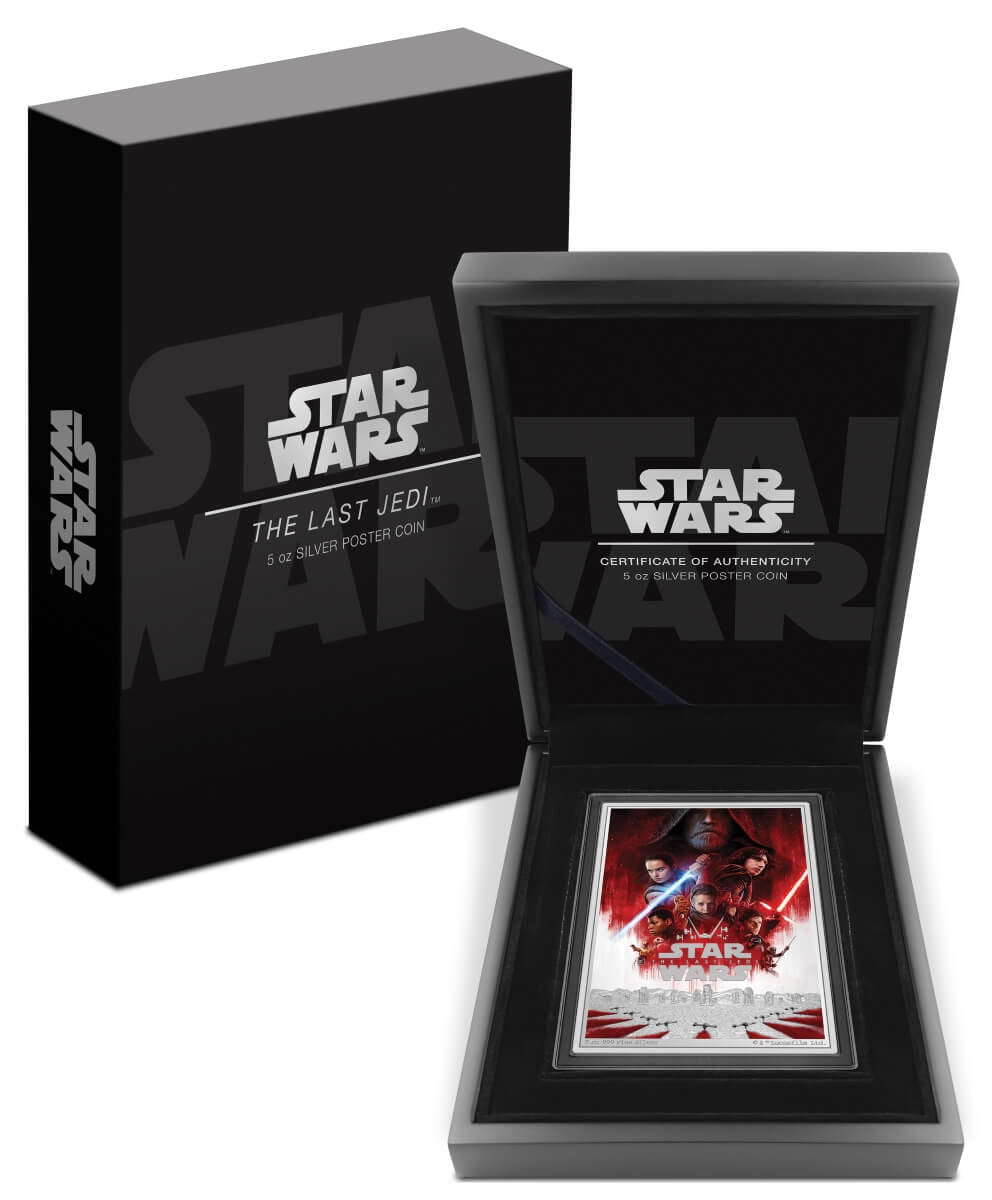 New Zealand Mint 2024 5oz .999 Silver Coin Star Wars The Last Jedi Colorized - Captain’s Chest Bullion