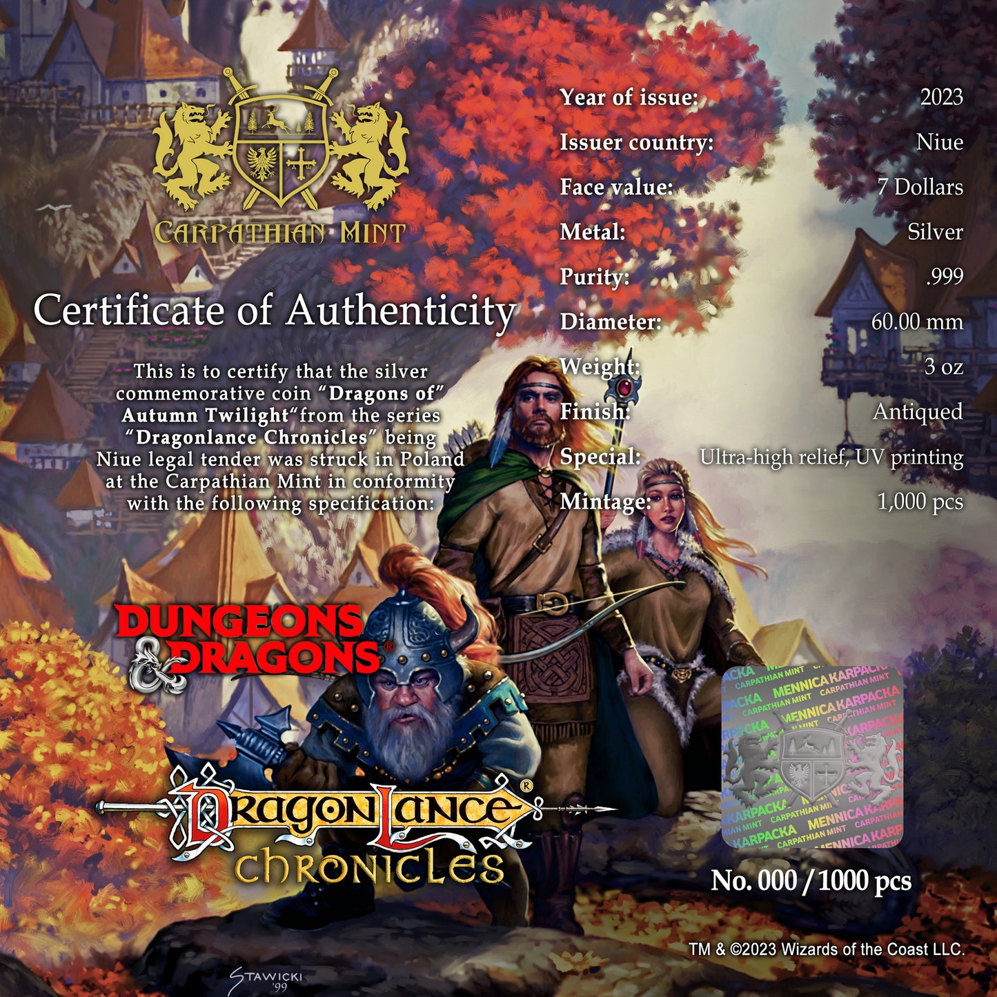 2023 Dragonlance Chronicles: Dragon of Autumn Twilight