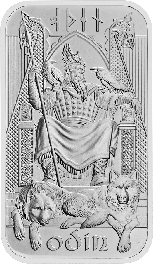 Norse Gods - Odin 1oz .999 Silver Bar –Royal Mint & Germania