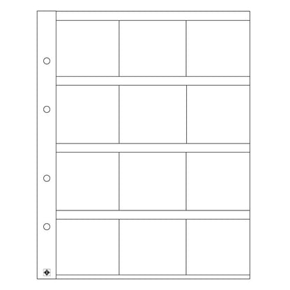 OPTIMA Coin Sheets for 12 Coin Holders (50x50 mm), clear