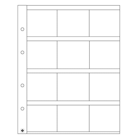 OPTIMA Coin Sheets for 12 Coin Holders (50x50 mm), clear