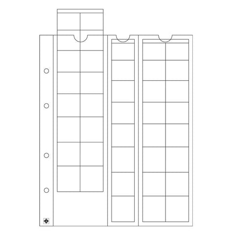 OPTIMA Coin Sheets for EURO Sets up to 26 mm, clear