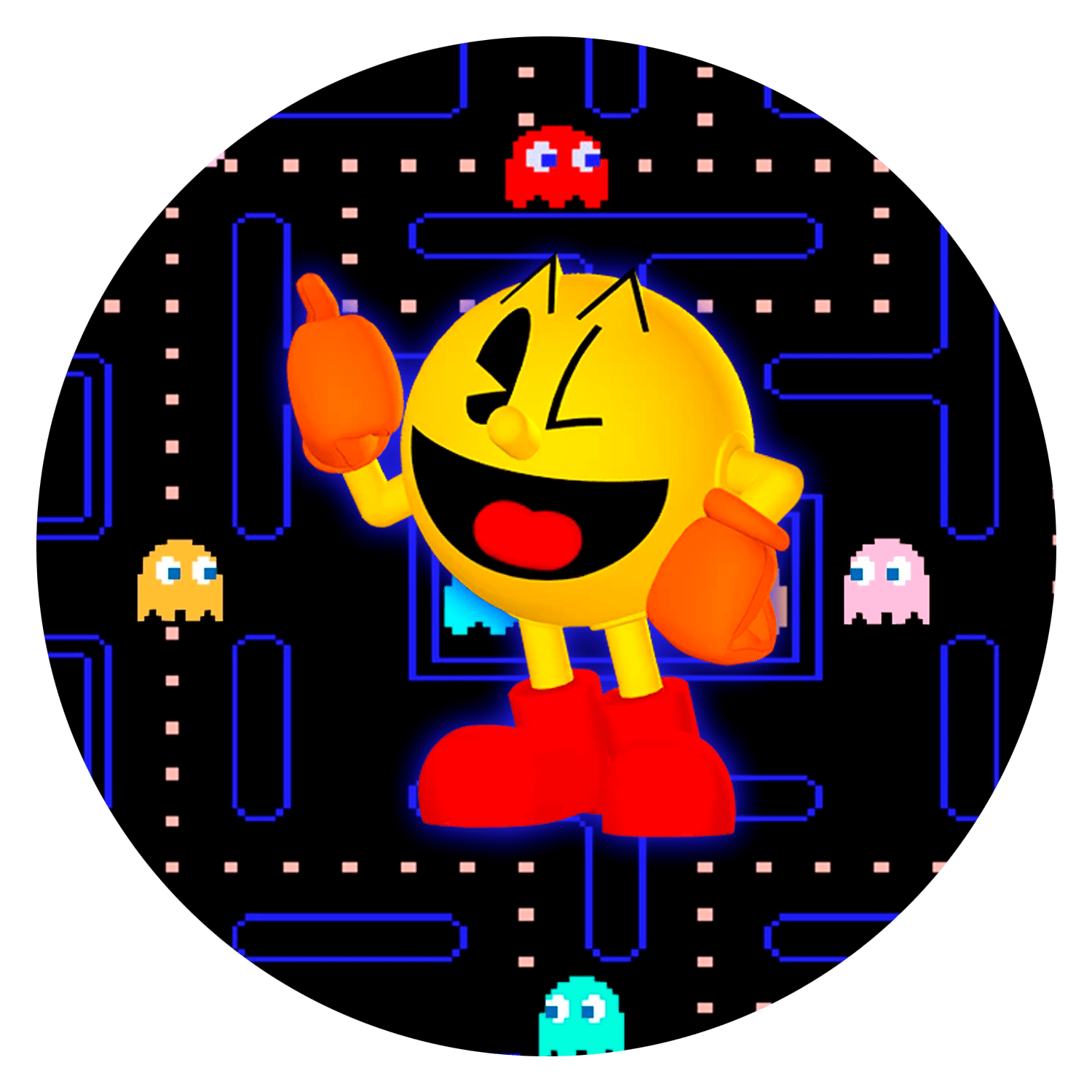 Pac - Man 1oz .999 Silver Game Token Medal Colorized Limited Release Presale - Captain’s Chest Bullion