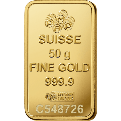 50 gram Pamp Suisse - Lady Fortuna .9999 Gold Bar (In Assay)