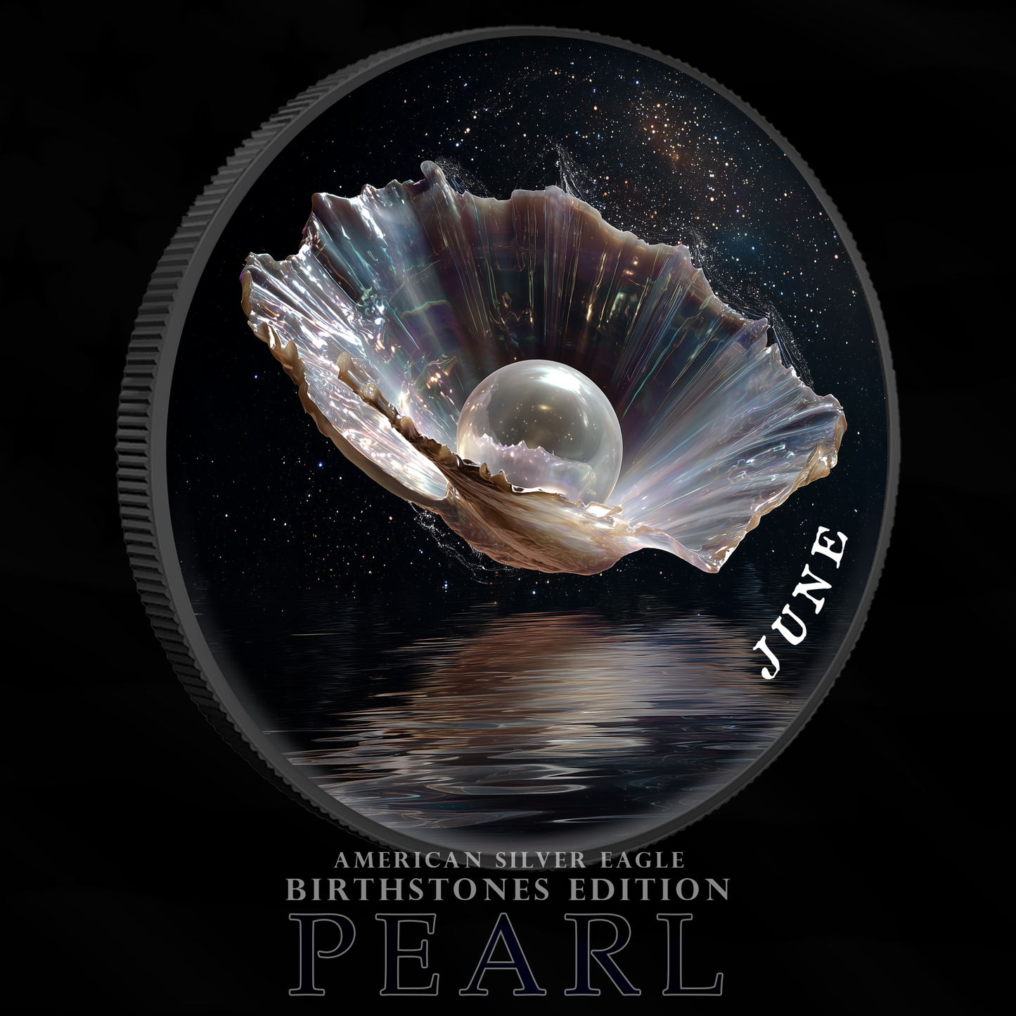 2025 Silver Eagle Pearl Birth Month Series 1oz Colorized .999 Silver Coin