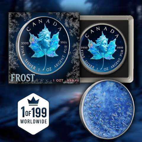 2025 Canada Maple Frost Edition 1oz .9999 Silver Colorized Coin