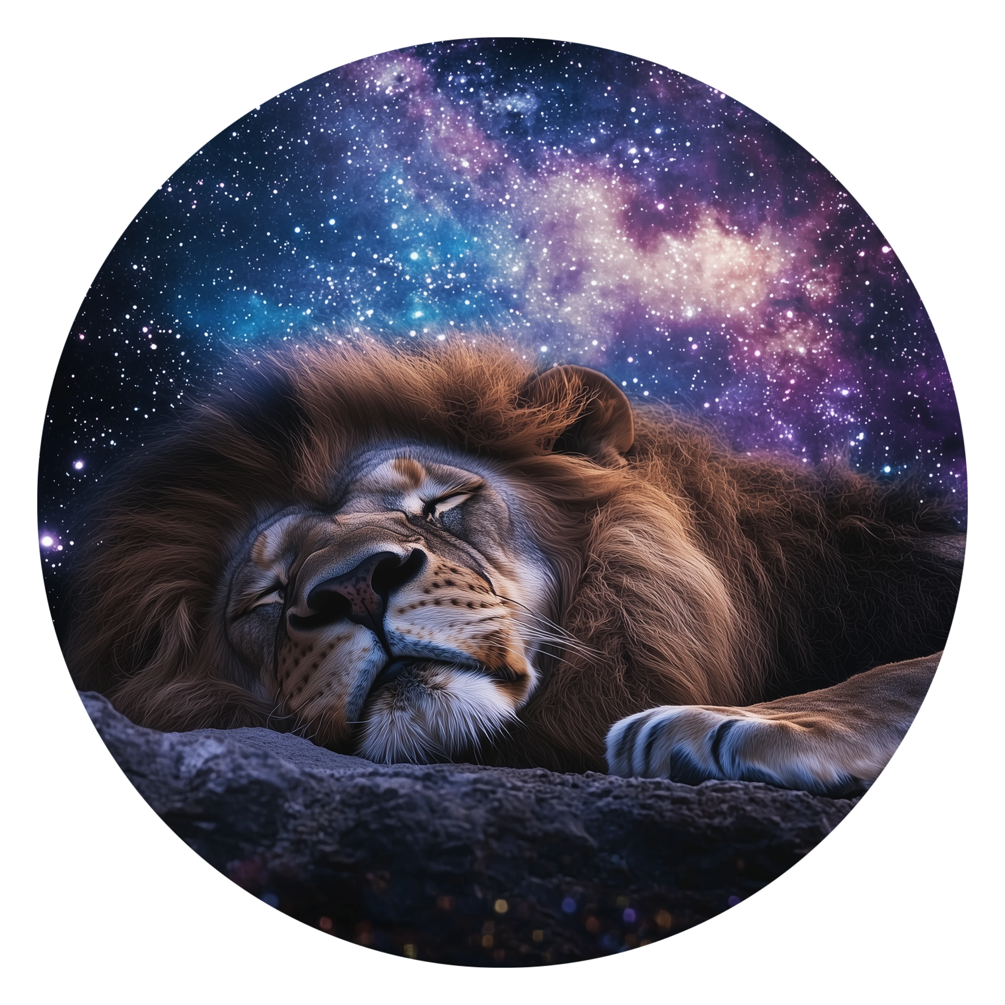 The King Lion 1oz .999 Silver Colorized Bullion Round