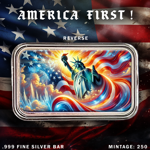 2025 Patriot America First 1oz Bullion Bar .999 Fine Silver